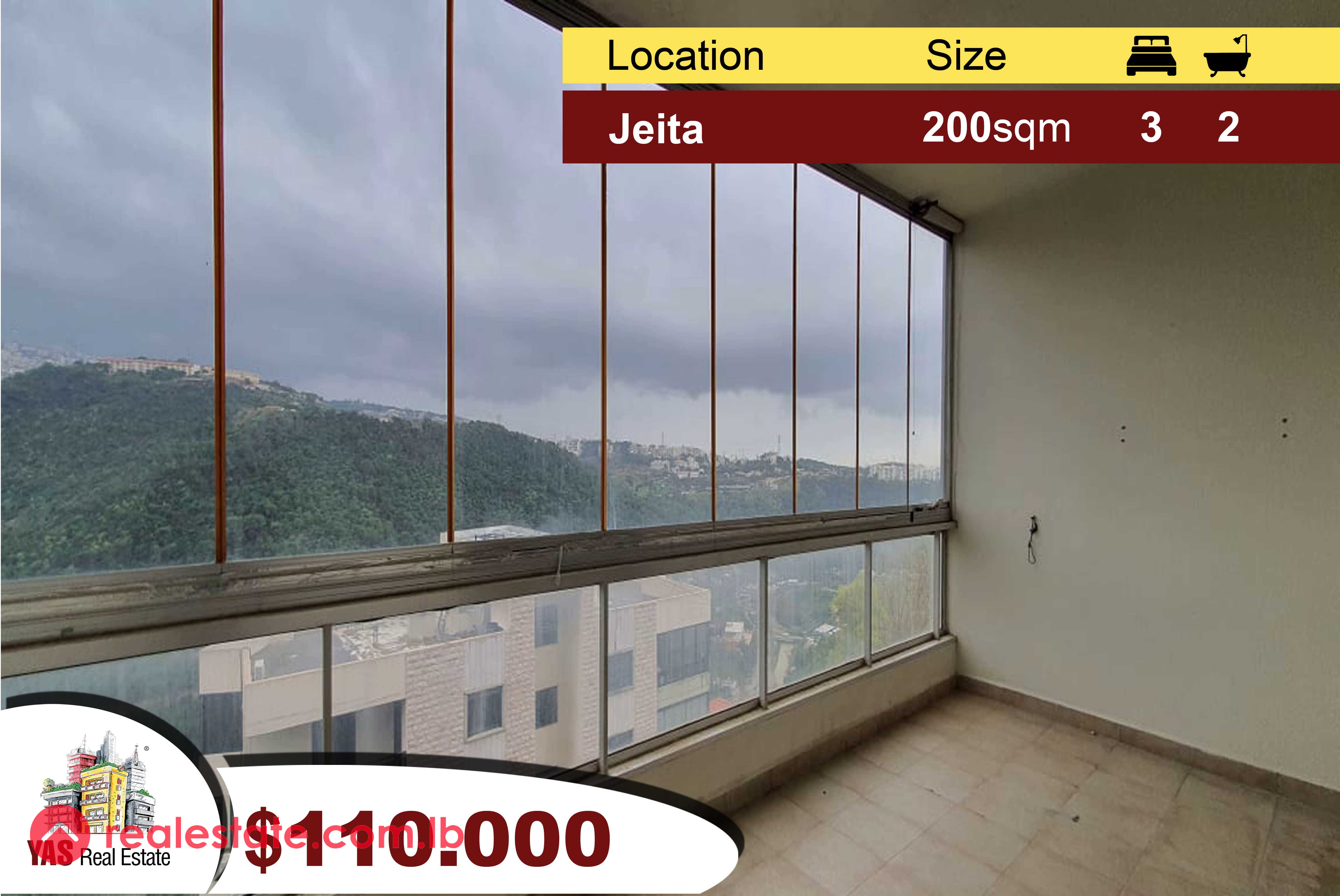 Apartment for sale in Jeita 200sqm , YASJ200 Apartment in Jeita