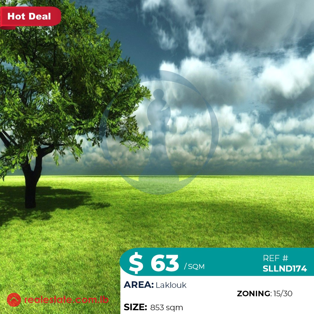 Land for sale in Laqlouq 853sqm , SMCGSLLND174 Land in Laqlouq